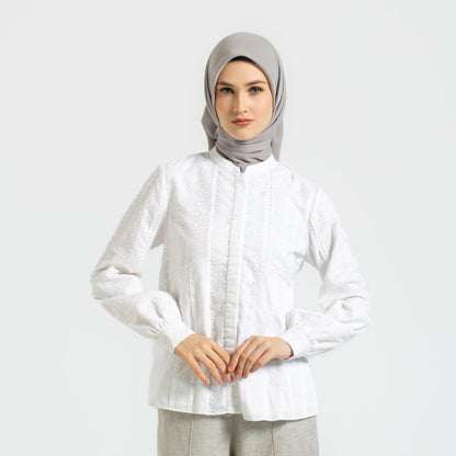 Darla Blouse Broken White | Tunik Blouse Atasan Wanita