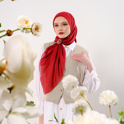 Shafira Marcella Plain Scarf | Hijab | Kerudung | Jilbab Segiempat