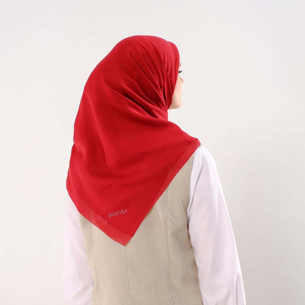 Shafira Marcella Plain Scarf | Hijab | Kerudung | Jilbab Segiempat