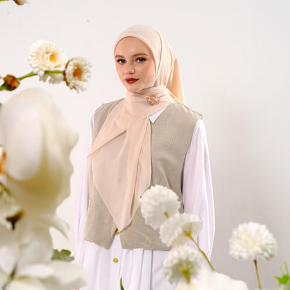 Shafira Marcella Plain Scarf | Hijab | Kerudung | Jilbab Segiempat