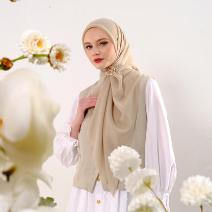 Shafira Marcella Plain Scarf | Hijab | Kerudung | Jilbab Segiempat