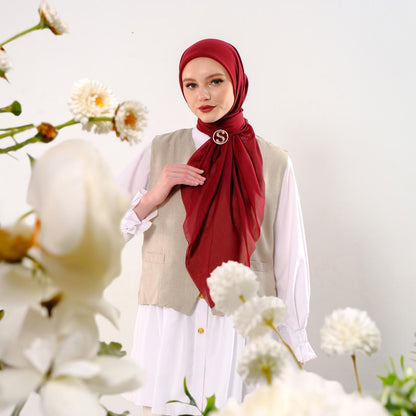 Shafira Marcella Plain Scarf | Hijab | Kerudung | Jilbab Segiempat