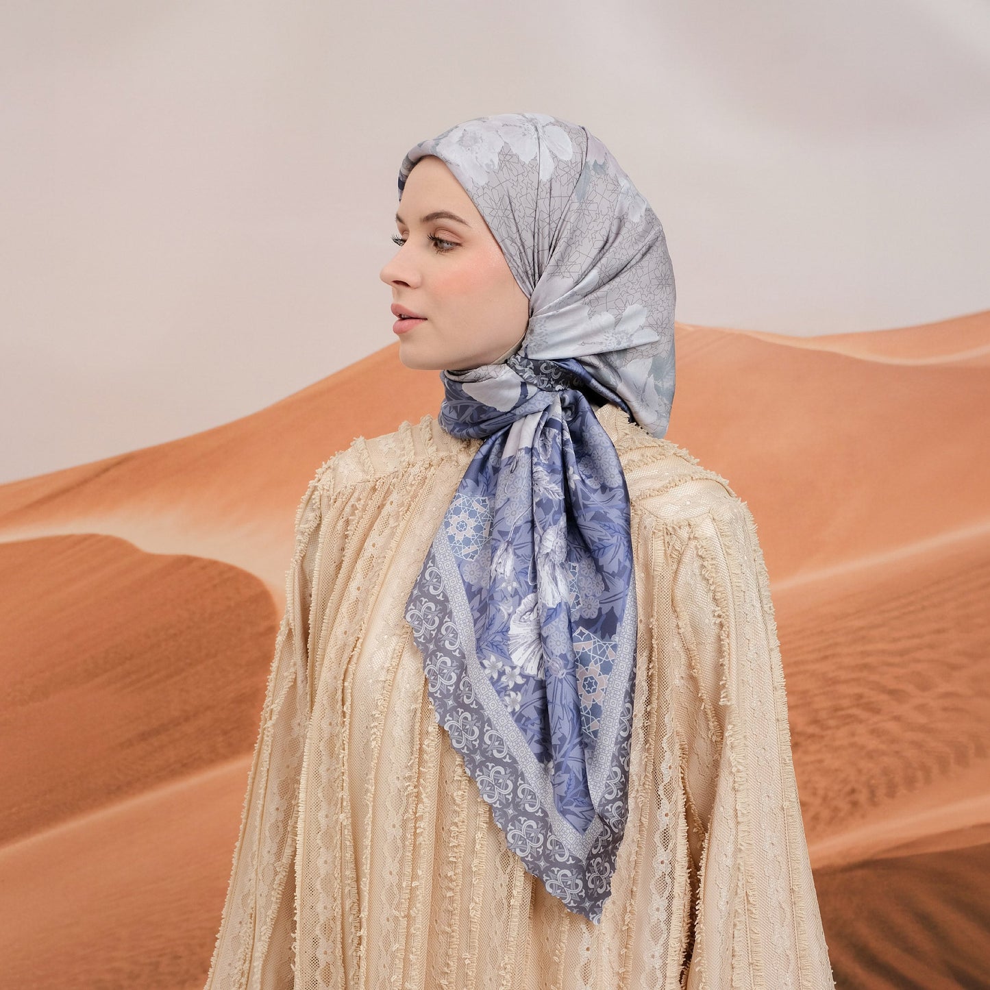 Azura Printed Scarf | Hijab Kerudung Segi Empat Motif