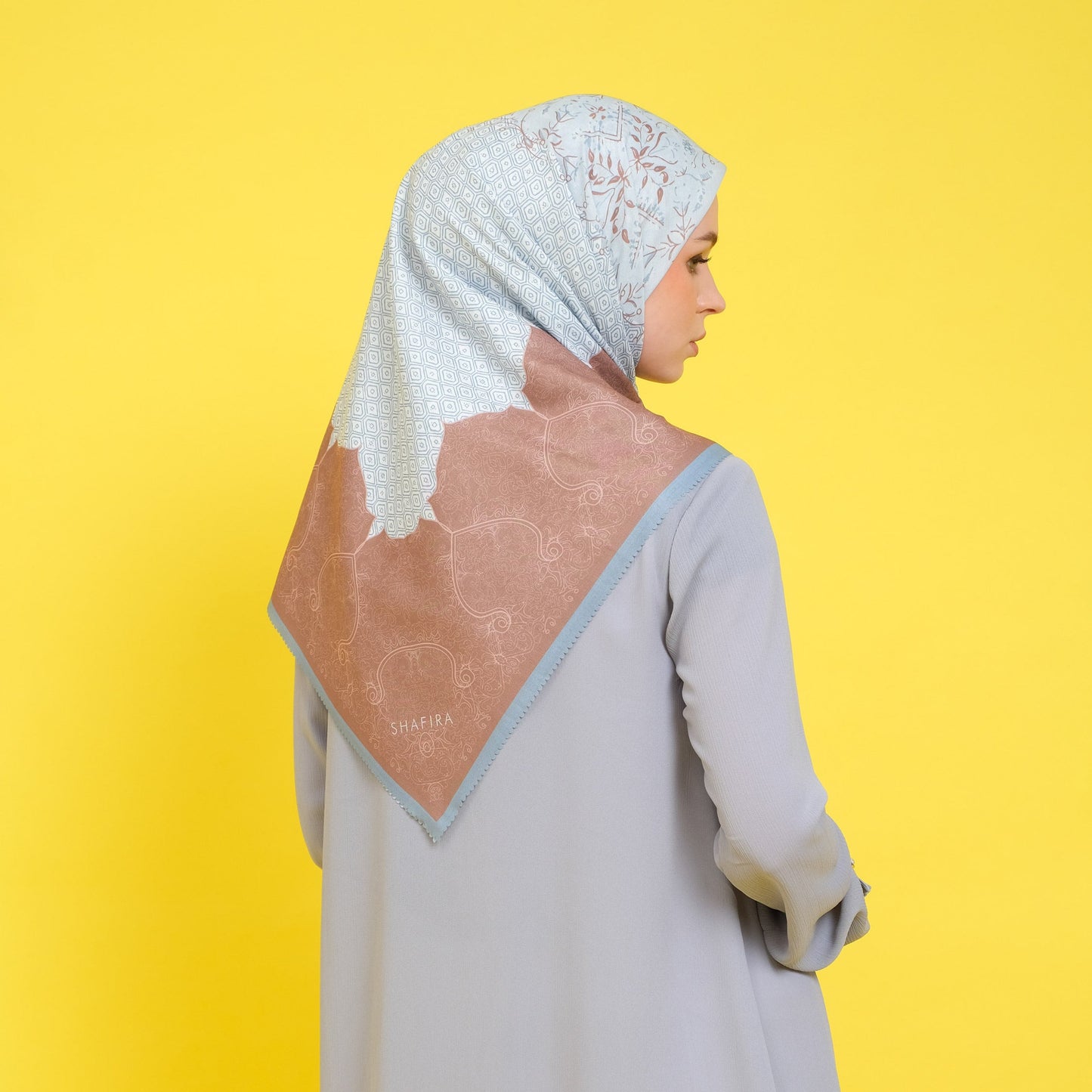 Rachida Printed Scarf | Hijab Segi Empat Motif