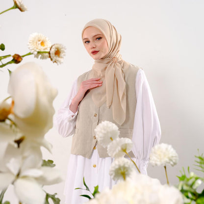 Shafira Marcella Plain Scarf | Hijab | Kerudung | Jilbab Segiempat