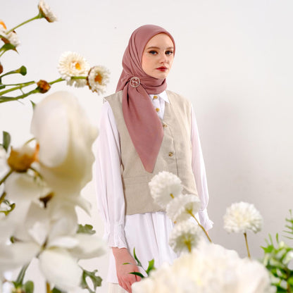 Shafira Marcella Plain Scarf | Hijab | Kerudung | Jilbab Segiempat