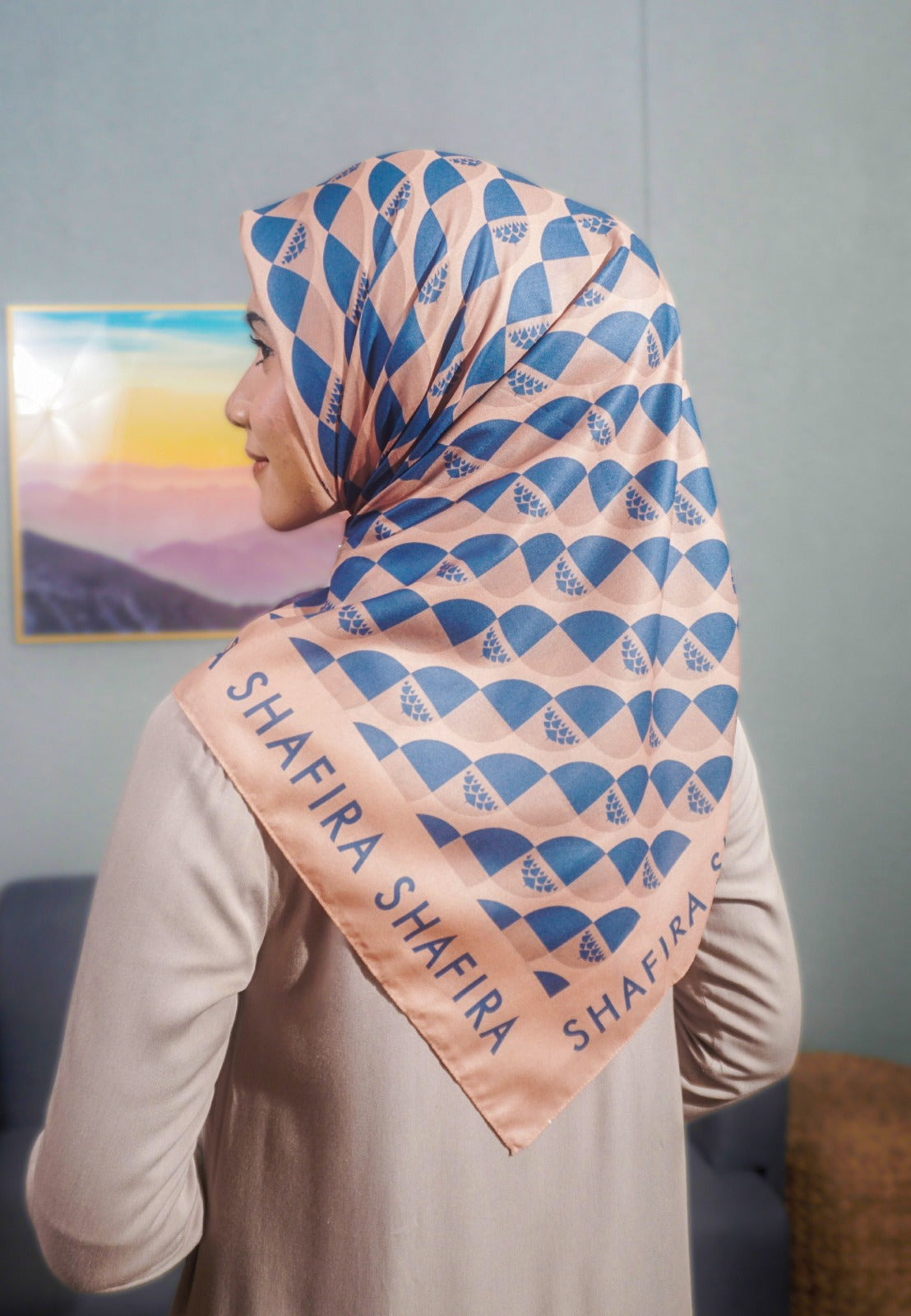 Al-Jabbar Scarf Printed Scarf | Hijab | Jilbab Segiempat