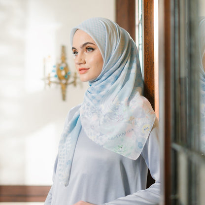 Shafira Gwenn Printed Scarf | Hijab Kerudung Segi Empat Motif