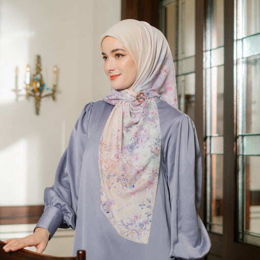 Shafira Damara Printed Scarf | Hijab Kerudung Segi Empat Motif