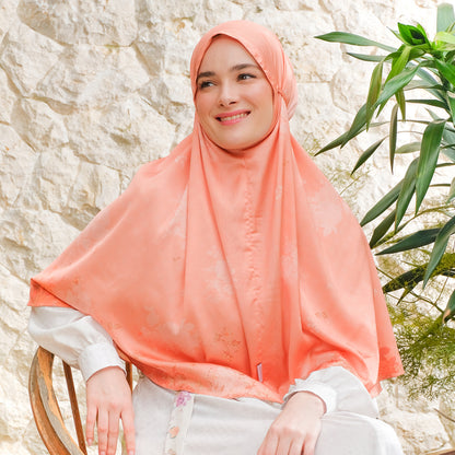 Shafira Charlotte Zaura Printed | Hijab Instant |  Jilbab Motif Satin