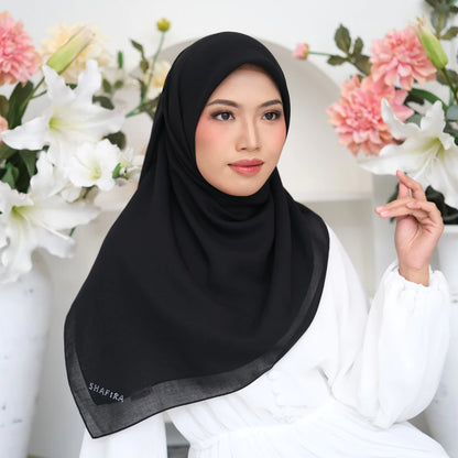 Emilya Plain Scarf | Hijab | Jilbab Segi empat swarovski