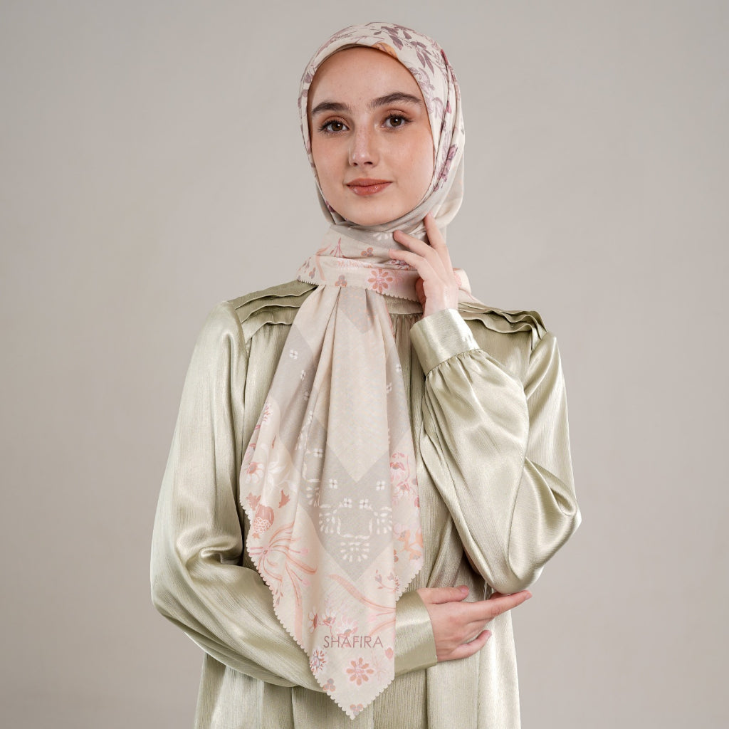 Shafira Eloise Scarf Printed | Hijab Kerudung Segi Empat Motif