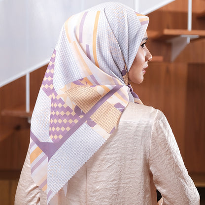 Shafira Maeve Printed Scarf Ultra Voal | Hijab Segi Empat | Kerudung Motif