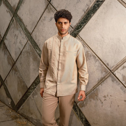 Shafira - Sada Menswear - Cream | Koko Tangan Panjang Pria