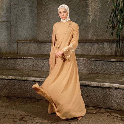 Shafira - Bashira Dress - Khaki | Gamis Muslim Panjang