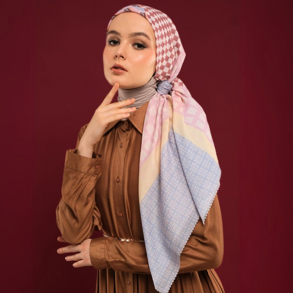 Shafira Meredith Scarf Printed | Hijab Kerudung Segi Empat Motif