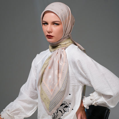 Shafira Paola Printed Scarf | Hijab Kerudung Segi Empat Motif