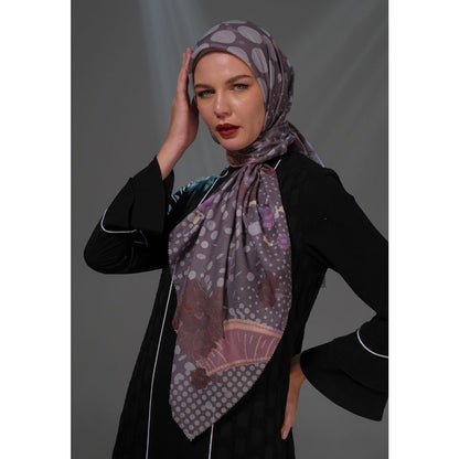 Shafira Nessie Printed Scarf | Hijab Kerudung Segi Empat Motif | Pre Order