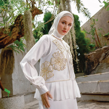 Sevilla Dress - Broken White | Gamis Muslim Panjang