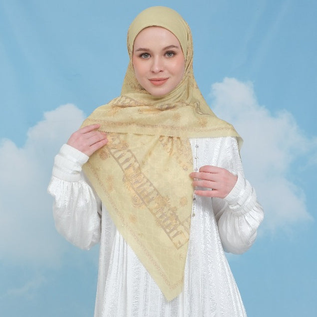 Shafira Dakota Printed Scarf | Hijab Segi Empat Motif