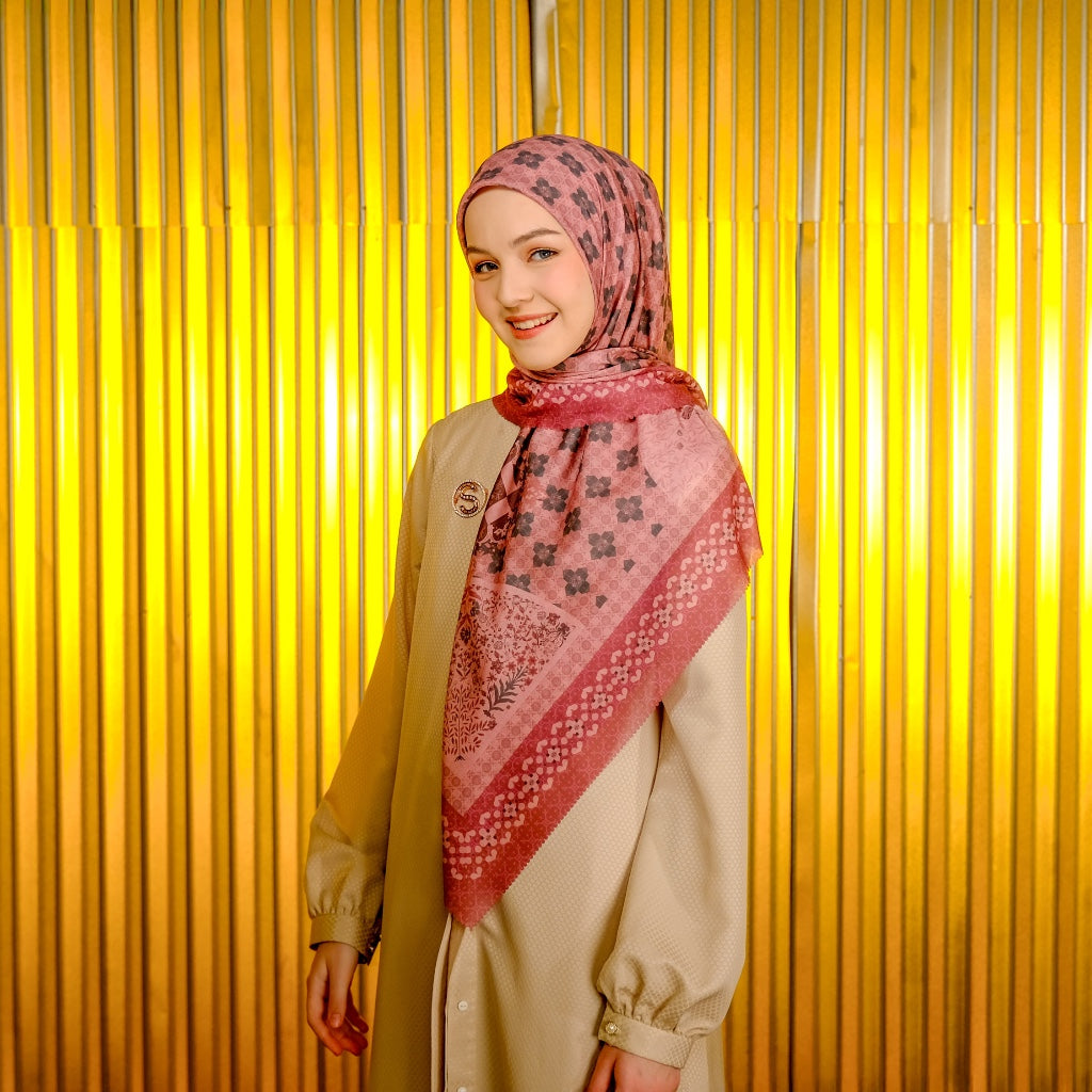 Shafira Lenara Scarf Printed | Hijab Kerudung Segi Empat Motif