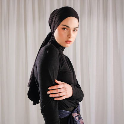 Shafira Villie Inner Blouse Black | Atasan Wanita