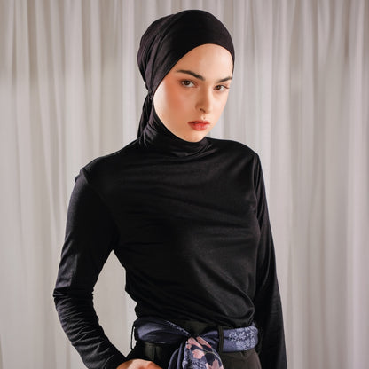 Shafira Villie Inner Blouse Black | Atasan Wanita