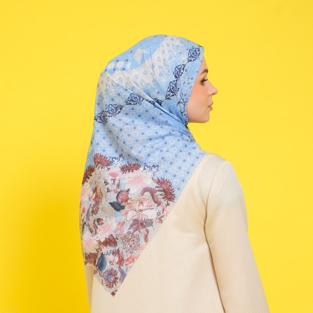 Shafira Zemora Printed Scarf | Hijab Segi Empat Motif