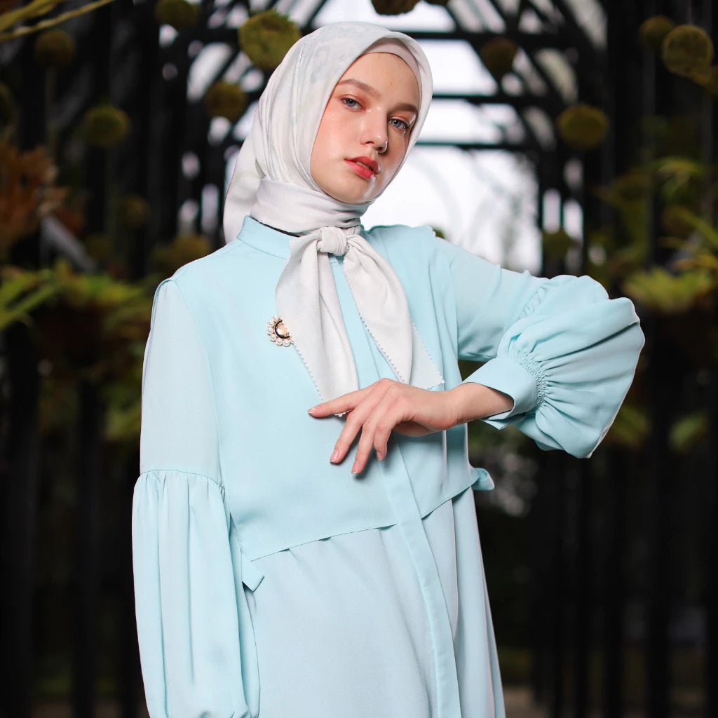 Briya Dress Light Blue | Gamis Panjang Wanita