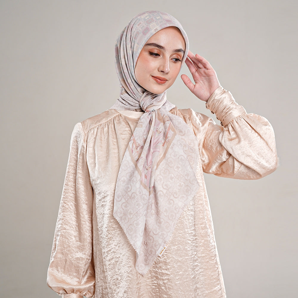 Shafira Jemima  Printed Scarf | Hijab Kerudung Segi Empat Motif