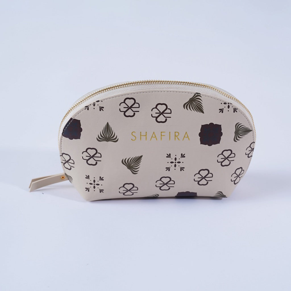 Shafira Excluisve Zipper Pouch Cream