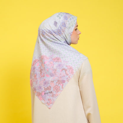 Shafira Zemora Printed Scarf | Hijab Segi Empat Motif