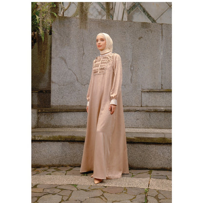 Shafira Micaela Dress Brown | Gamis Muslim Wanita