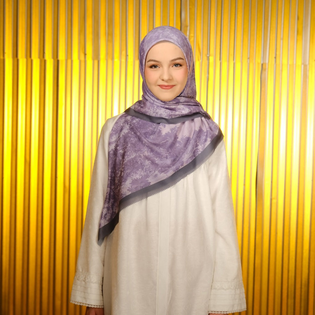 Shafira - Argan Tree Printed Scarf | Hijab Segi Empat Motif