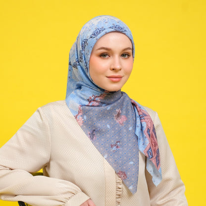 Shafira Zemora Printed Scarf | Hijab Segi Empat Motif