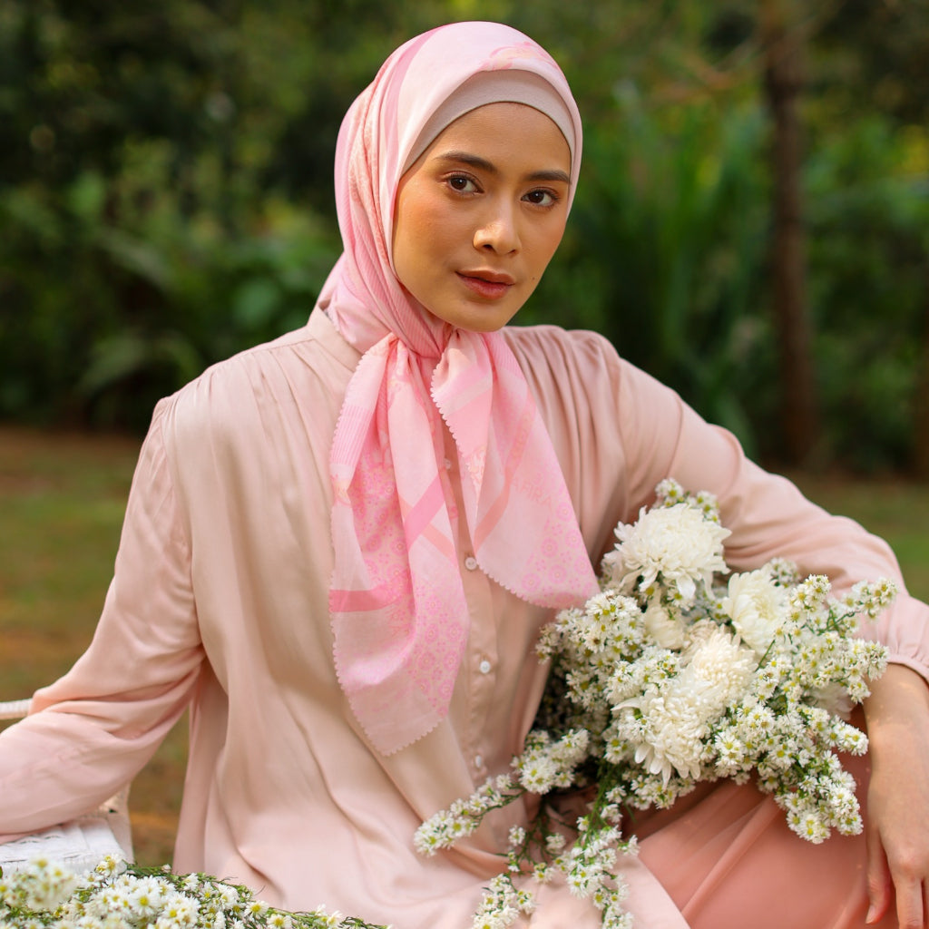 Shafira Everly Scarf Printed | Hijab Kerudung Segi Empat Motif