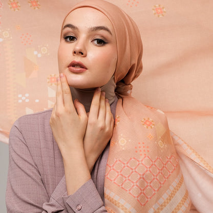 Shafira Bristley Printed Scarf Ultra Voal | Hijab Segi Empat | Kerudung Motif