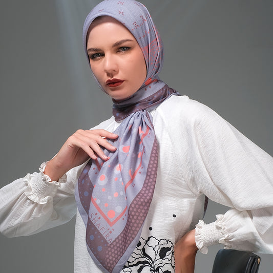 Shafira Paola Printed Scarf | Hijab Kerudung Segi Empat Motif