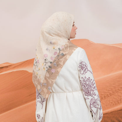 Shafira Delilah Printed Scarf | Hijab Kerudung Segi Empat Motif