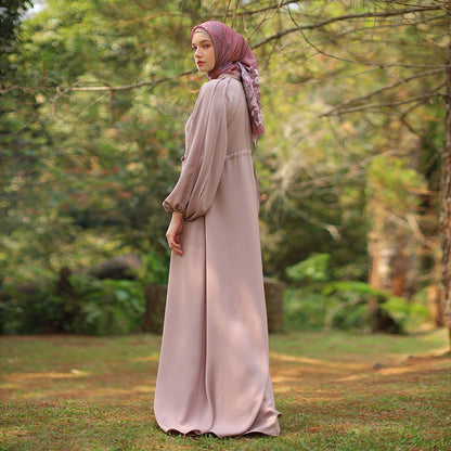 Shafira Faye Dress Brown | Gamis Panjang Wanita