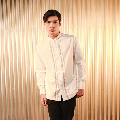 Shafira Qazi Menswear Broken White | Koko Atasan Pria