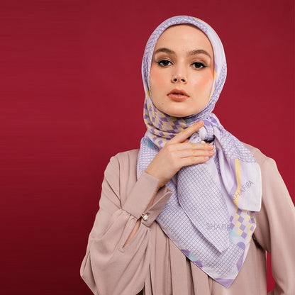 Shafira Maeve Printed Scarf Ultra Voal | Hijab Segi Empat | Kerudung Motif