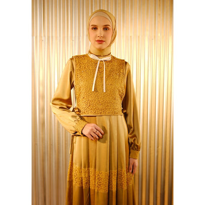 Shafira Fernanda Dress Mustard | Gamis Muslim Wanita