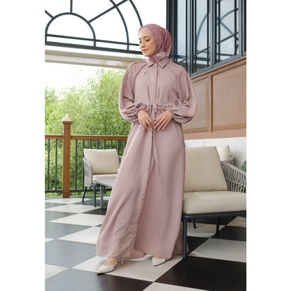 Shafira Faye Dress Brown | Gamis Panjang Wanita