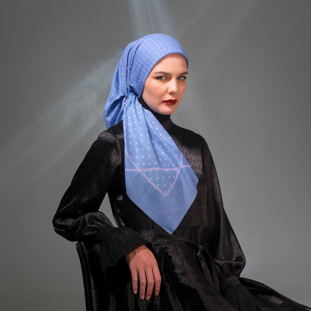 Shafira Corvina Printed Scarf | Hijab Kerudung Segi Empat Motif