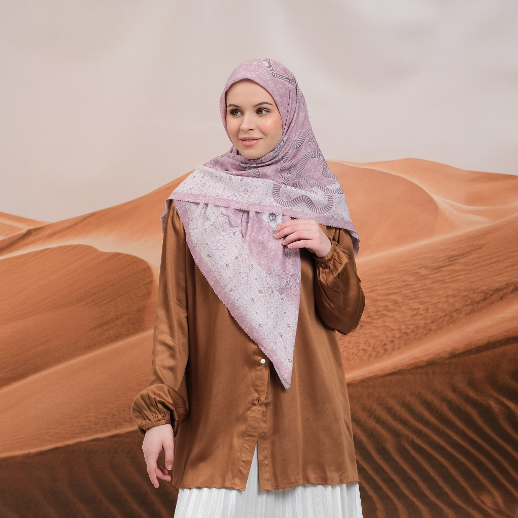 Shafira Rocha Scarf Printed | Hijab Kerudung Segi Empat Motif