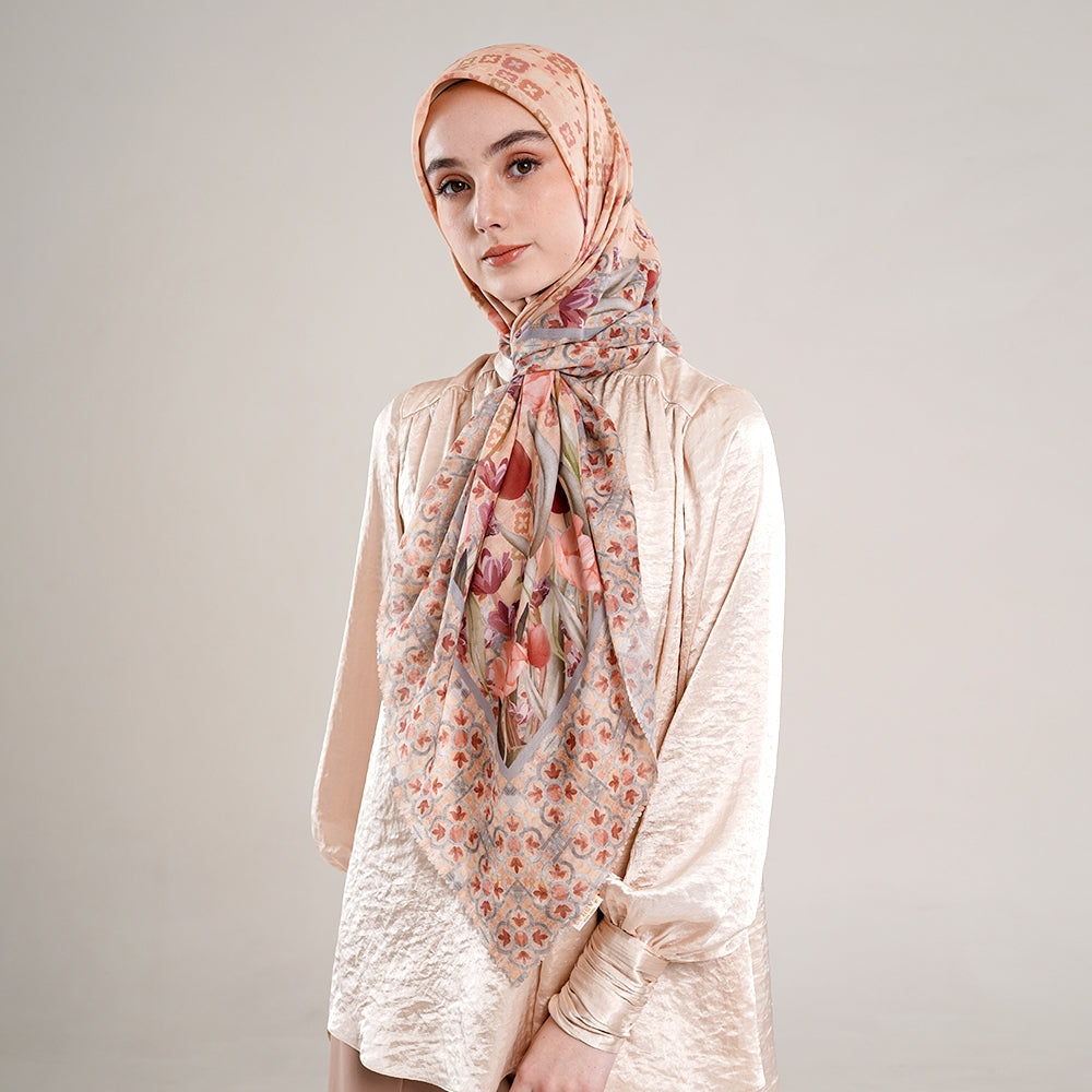 Shafira Jemima  Printed Scarf | Hijab Kerudung Segi Empat Motif