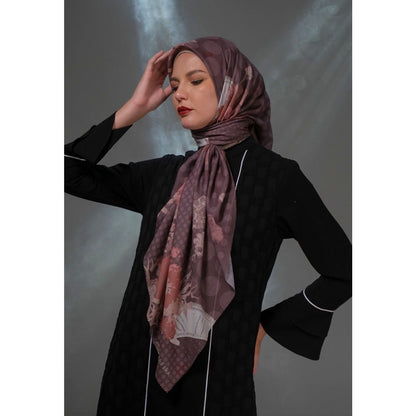 Shafira Nessie Printed Scarf | Hijab Kerudung Segi Empat Motif | Pre Order