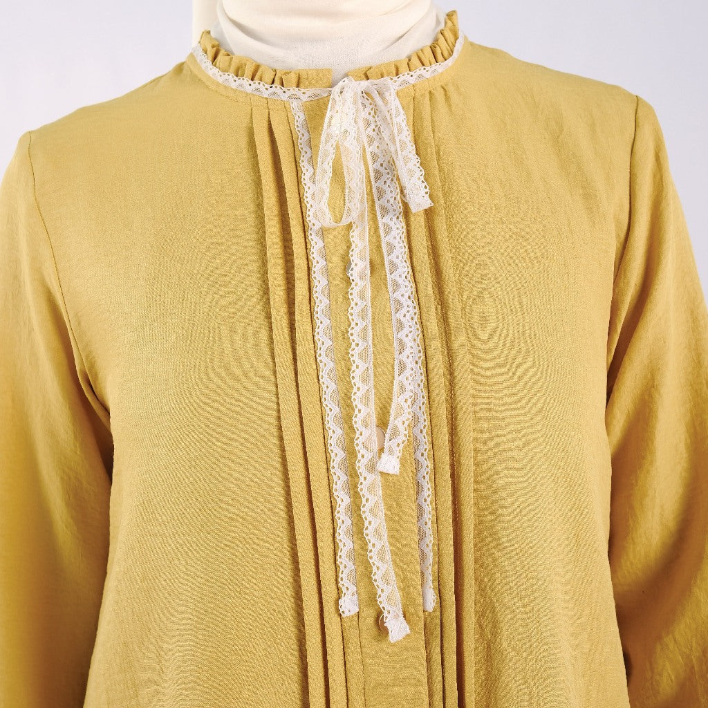 Shafira Valentina Blouse Yellow | Tunik Atasan Wanita