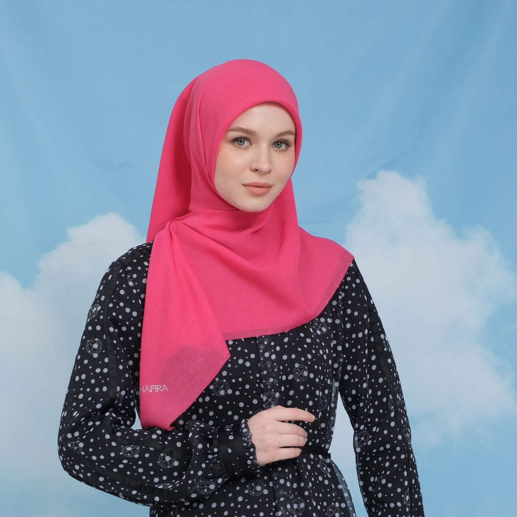 Shafira Rosalia Plain Scarf | Hijab | Kerudung | Jilbab Segiempat